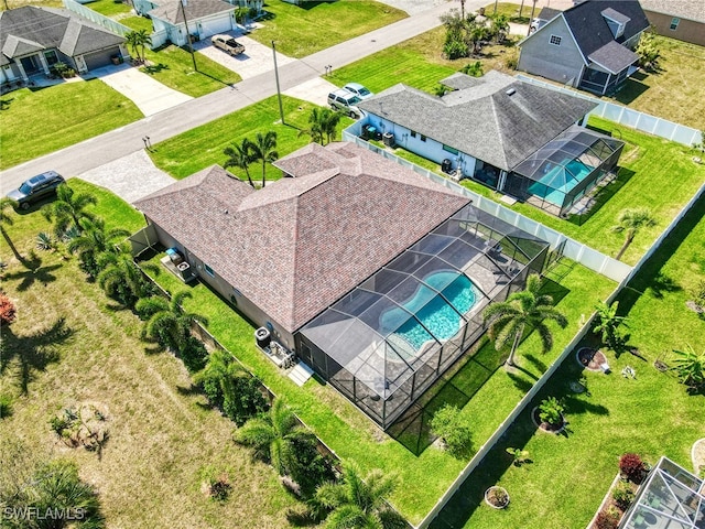 birds eye view of property featuring a residential view