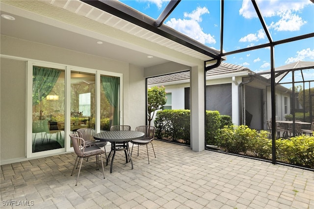 view of sunroom