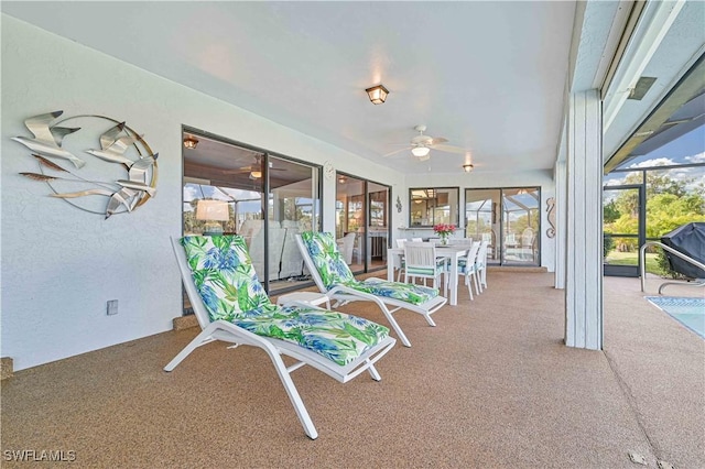 4145 Prestwick Ct, North Fort Myers, FL 33903 - sunroom / solarium with a ceiling fan