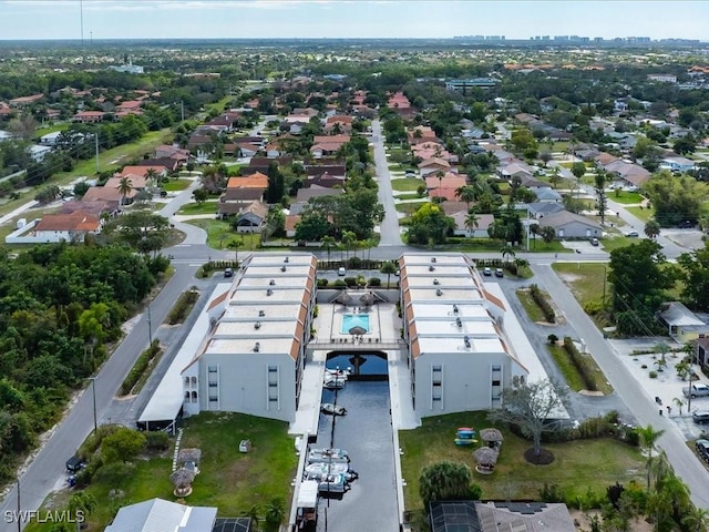 aerial view featuring a residential view