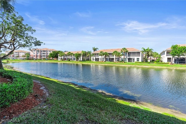 water view featuring a residential view