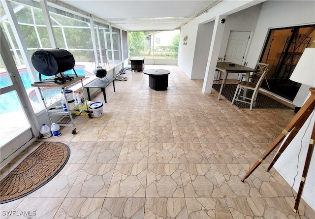 view of sunroom