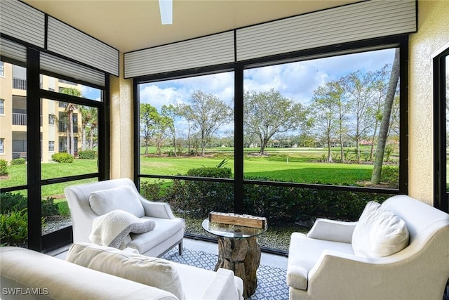 view of sunroom