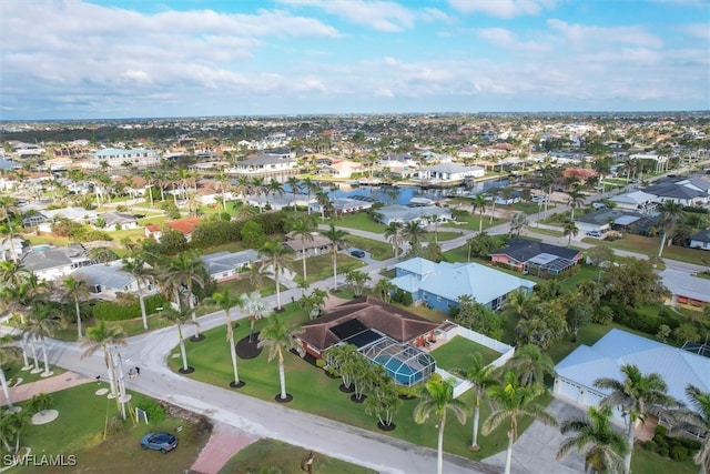 bird's eye view with a residential view