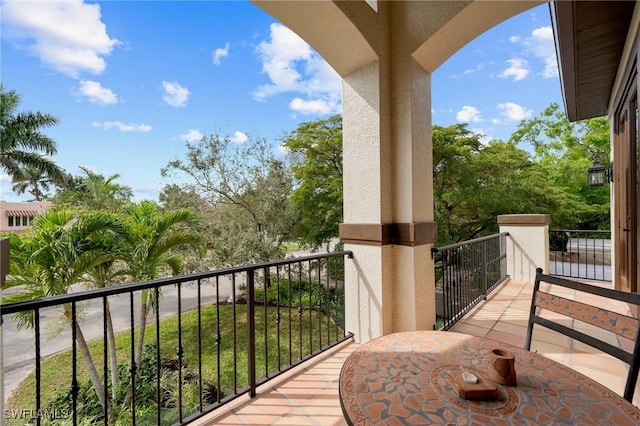 view of balcony