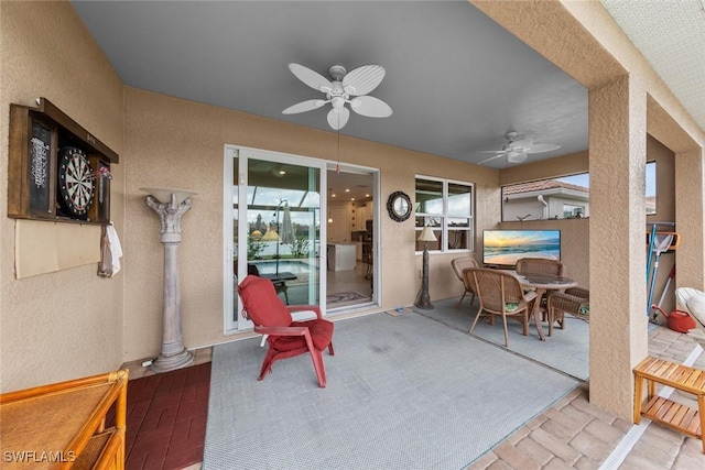 4178 Bloomfield St, Fort Myers, FL 33916 - view of patio / terrace with a ceiling fan and outdoor dining area