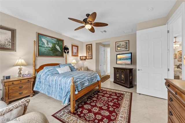 4178 Bloomfield St, Fort Myers, FL 33916 - bedroom featuring light tile patterned floors and a ceiling fan