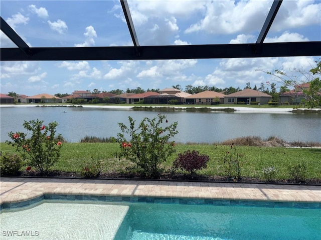 4178 Bloomfield St, Fort Myers, FL 33916 - swimming pool featuring a water view and a residential view