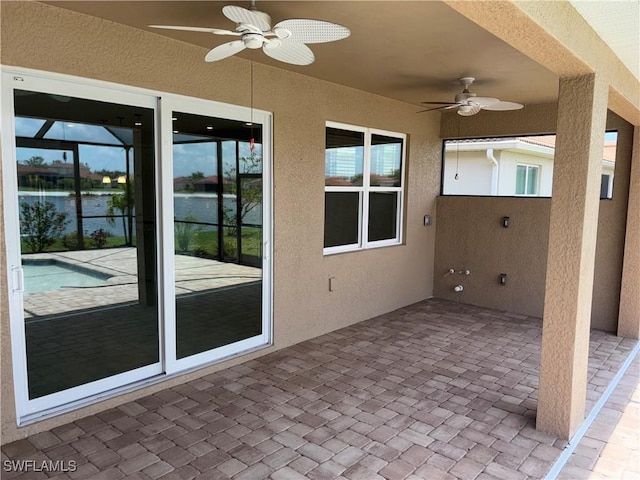 4178 Bloomfield St, Fort Myers, FL 33916 - view of patio featuring ceiling fan