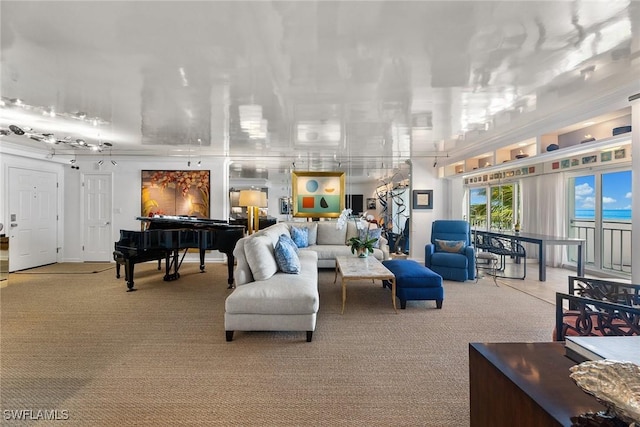 view of carpeted living room