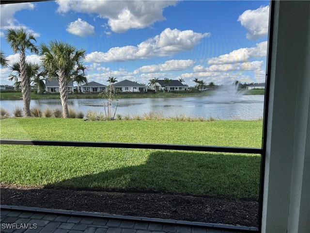 view of water feature