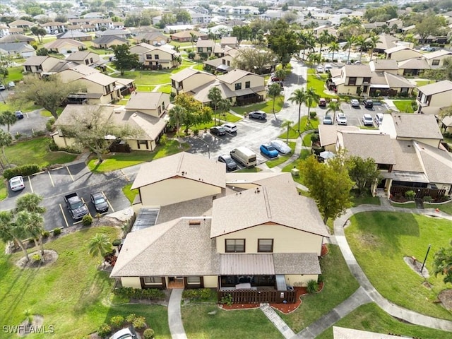 bird's eye view with a residential view