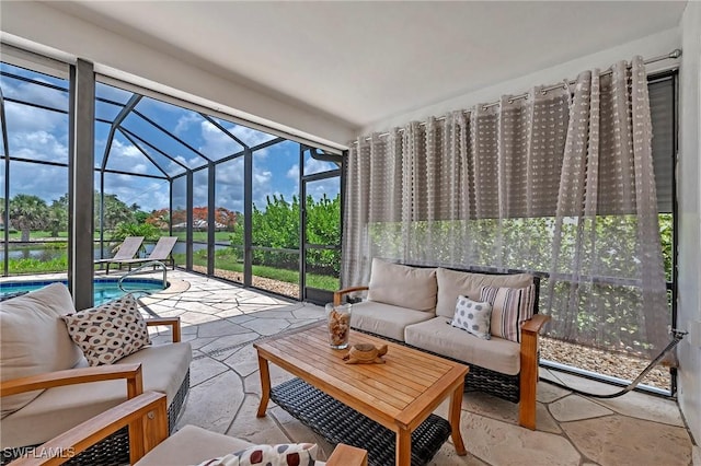 view of sunroom