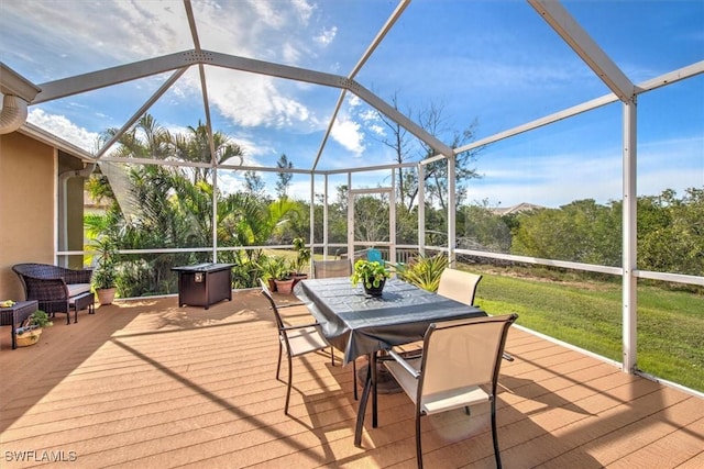 view of sunroom