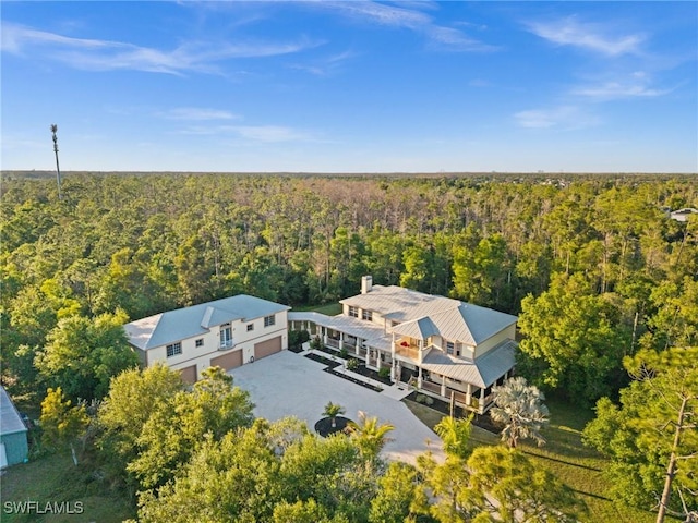 aerial view with a view of trees