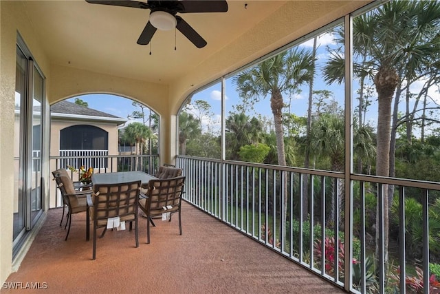 view of sunroom