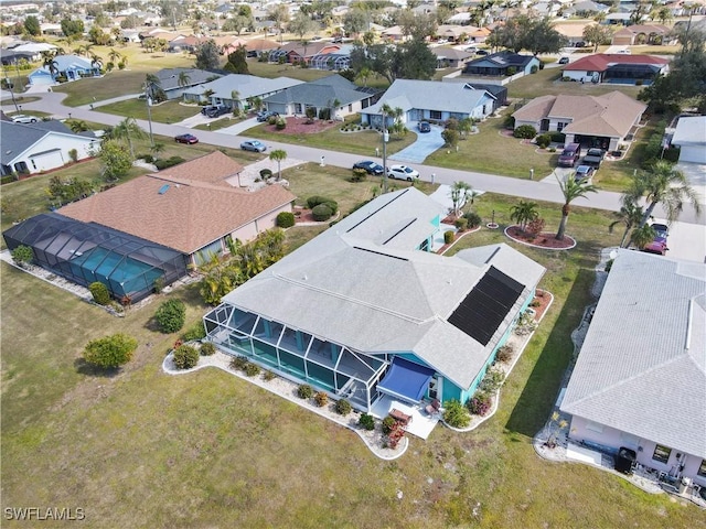 aerial view featuring a residential view