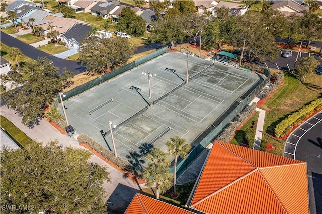 aerial view featuring a residential view