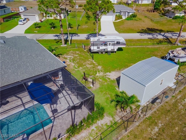 bird's eye view featuring a residential view