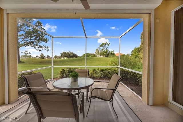 view of sunroom