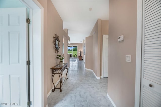 corridor with baseboards