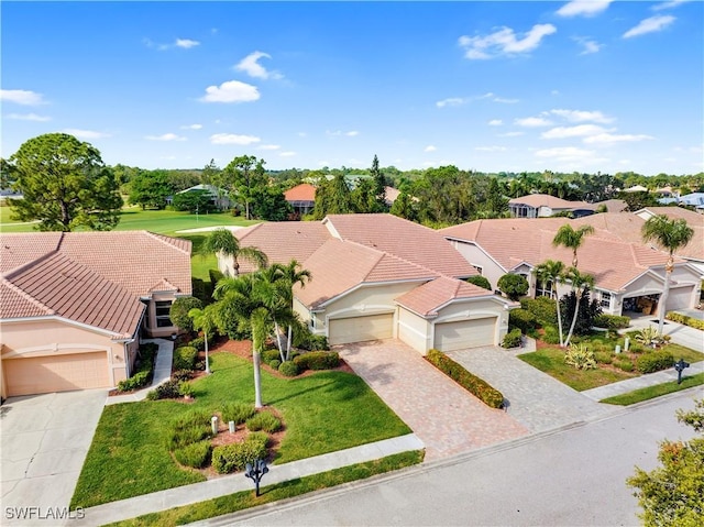 bird's eye view with a residential view