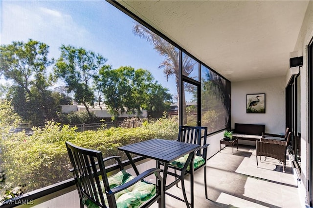 view of sunroom