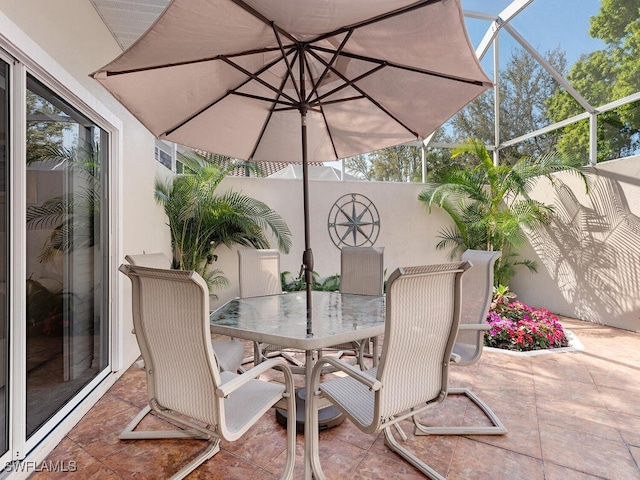 view of patio / terrace featuring a fenced backyard