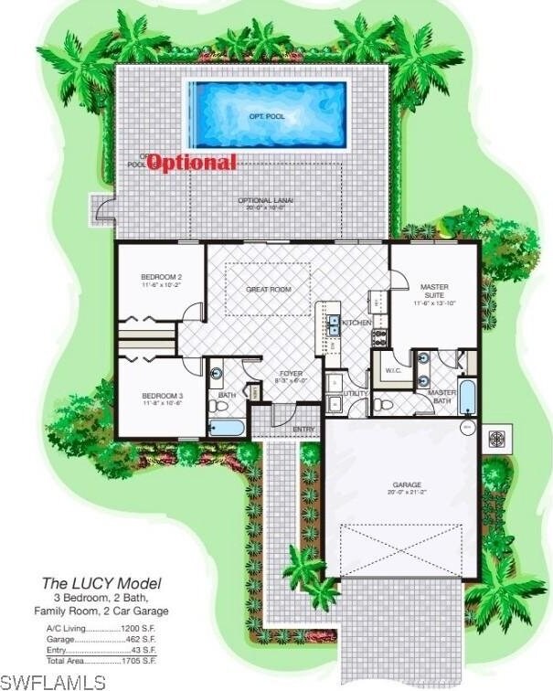 1125 Copley St E, Lehigh Acres, FL 33974 - room layout