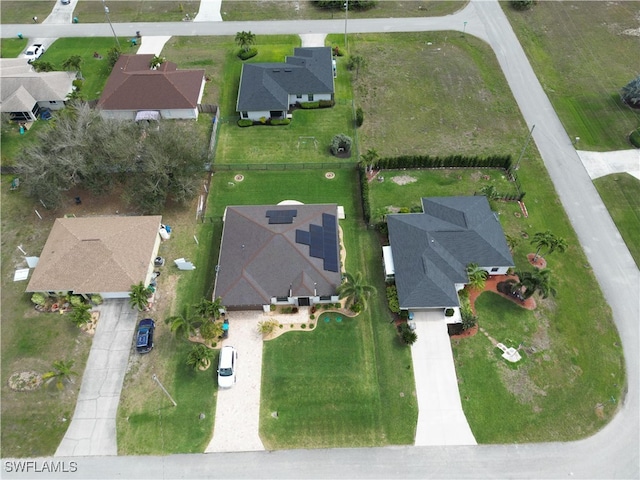 bird's eye view featuring a residential view