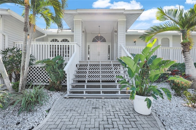 view of doorway to property