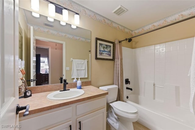 15773 Beachcomber Ave, Fort Myers, FL 33908 - full bathroom with toilet,  shower combination, vanity, and visible vents