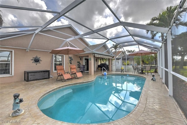 15773 Beachcomber Ave, Fort Myers, FL 33908 - outdoor pool featuring a patio area and a lanai