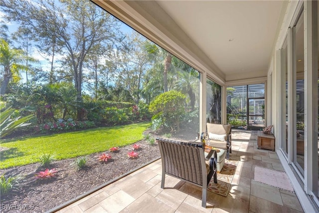 view of sunroom