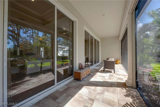 view of sunroom