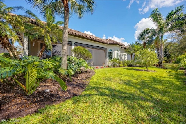 exterior space with an attached garage