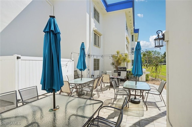 view of patio / terrace featuring outdoor dining space