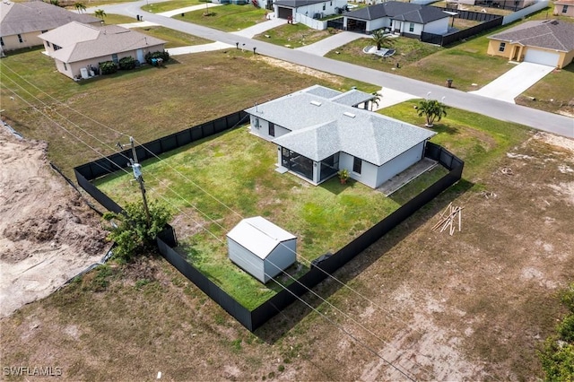 bird's eye view featuring a residential view