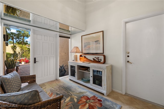 view of tiled entryway