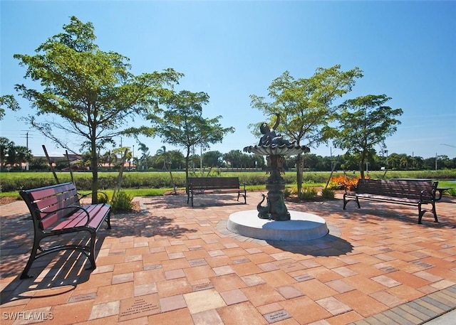 view of home's community with a patio