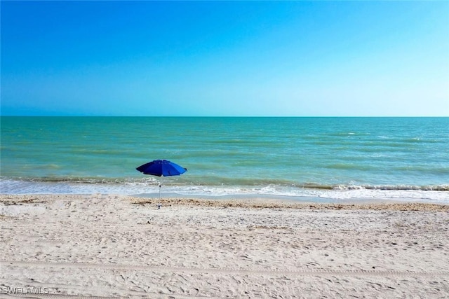 water view with a view of the beach