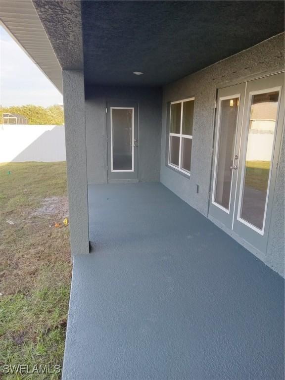 view of patio / terrace with fence