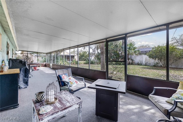 sunroom / solarium with a healthy amount of sunlight