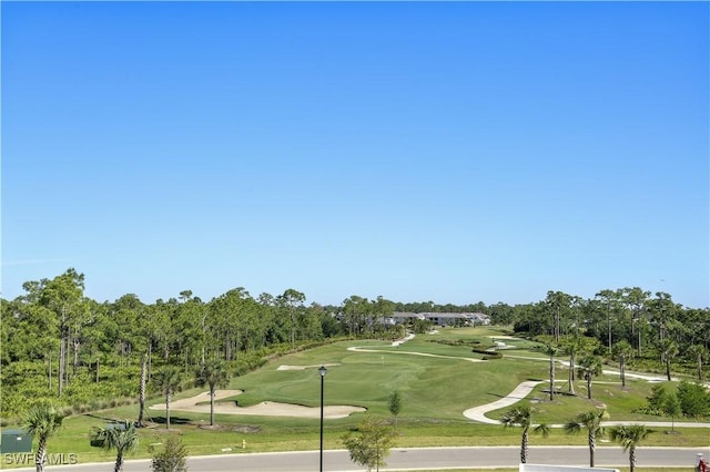 view of community with view of golf course