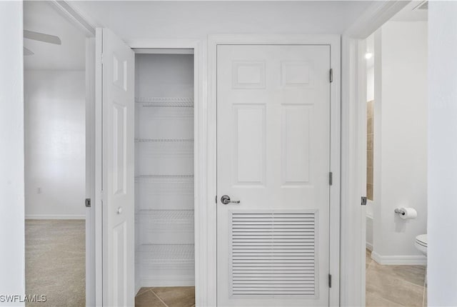 closet featuring visible vents