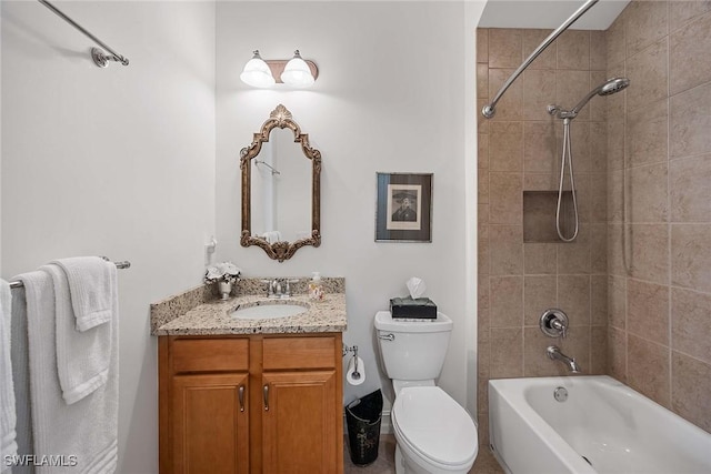6574 Caldecott Dr, Naples, FL 34113 - bathroom with bathtub / shower combination, vanity, and toilet
