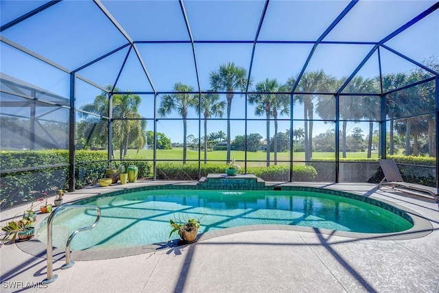 6574 Caldecott Dr, Naples, FL 34113 - outdoor pool with a lanai and a patio