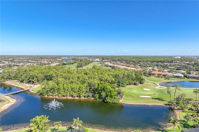 6574 Caldecott Dr, Naples, FL 34113 - bird's eye view with view of golf course and a water view