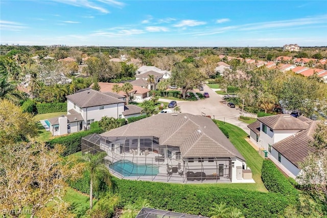 birds eye view of property featuring a residential view