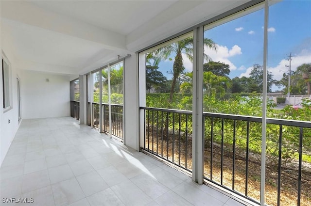 view of sunroom